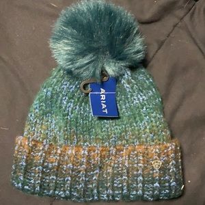 Blue ariat beanie